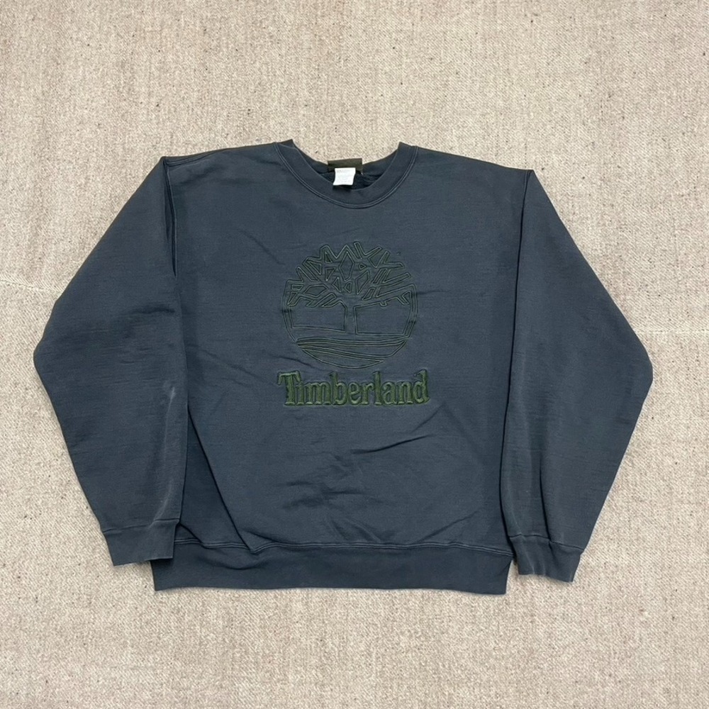 Vintage timberland sweatshirt mens large black 2000s y2k big logo